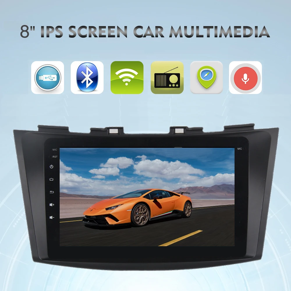 Автомобильный радиоприемник 8 &quot2.5D IPS Android 9 0 для Suzuki Swift мультимедиа 2011 2012 2013 2014 2015