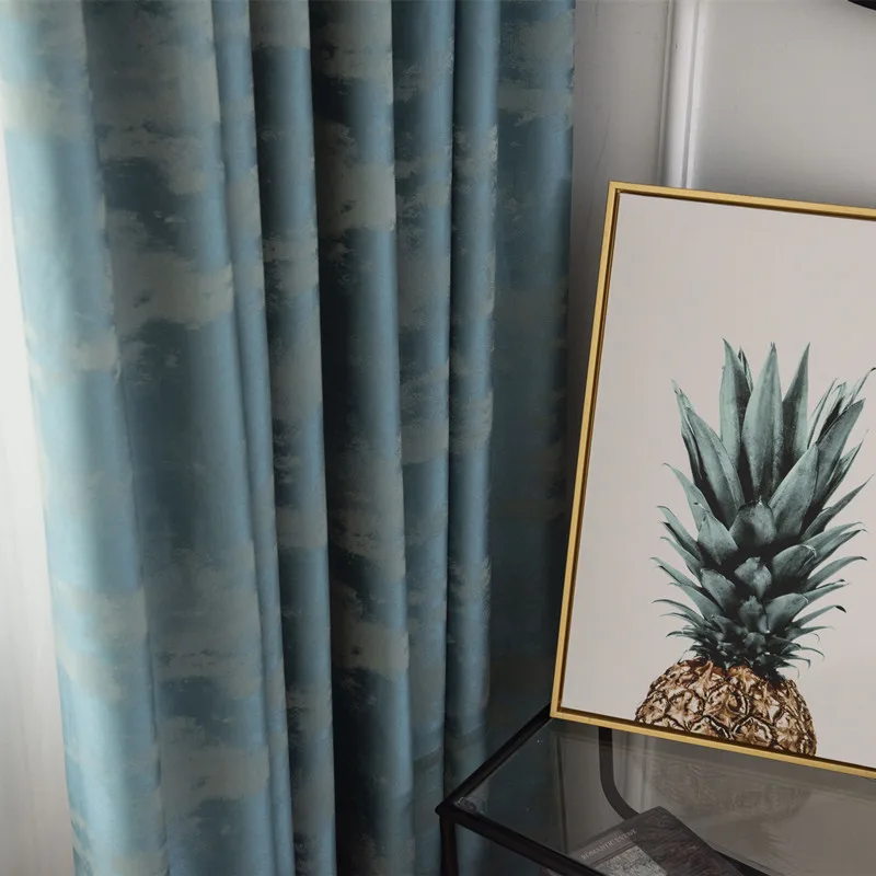 2019 New Summer Luxury Style Thick Jacquard Faux Silk Blackout Fabric Window Curtains for Living Room Bedroom Customized Size | Дом и сад