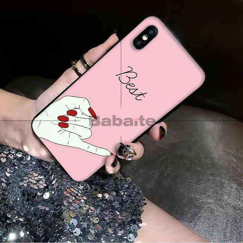Чехол для телефона Babaite Best Friend Girlfriend роскошный уникальный дизайн iPhone X XS MAX 6 6s 7 7plus 8