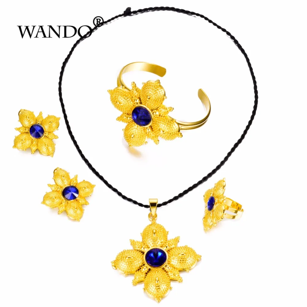 WANDO комплекты ювелирных изделий из эфиопского материала