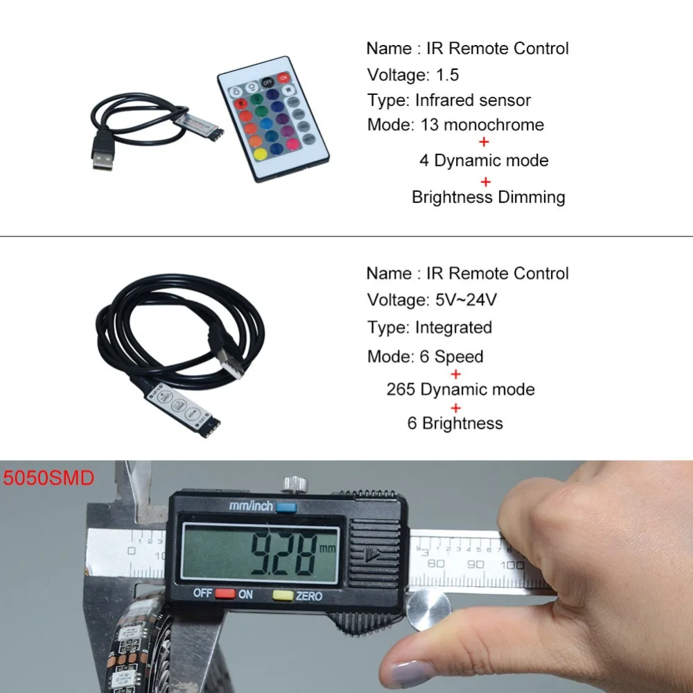 RGB Лента светодиодная водонепроницаемая 5 в пост. Тока 50 см 1 м 2 3 4 м|tape light|led light strip