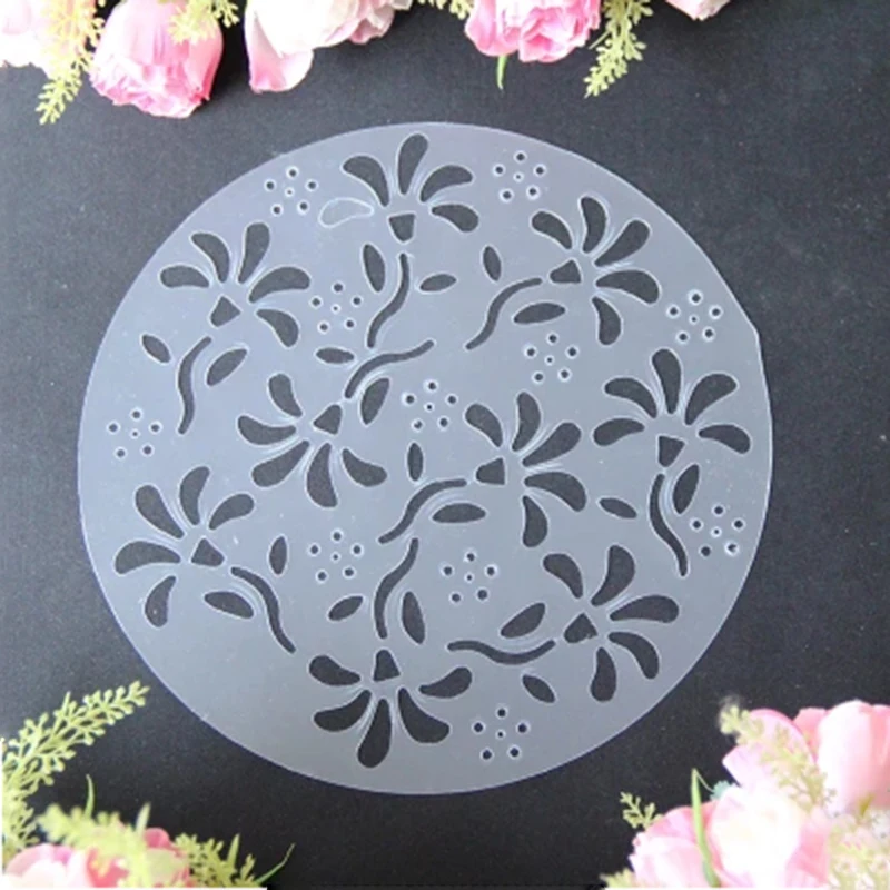 Творческие трафареты для торта 4 шт./компл. с цветами сердечком день рождения