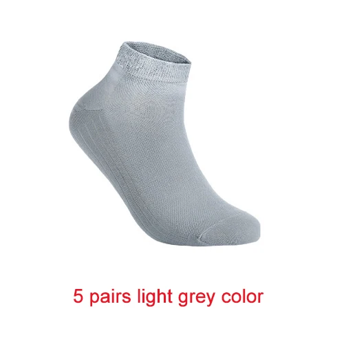 5pairs light grey 5 пар, xiaomi 365, весенние и летние дышащие антибактериальные мужские носки, мягкие удобные Серебристые ионные антибактериальные носки, Новинка - Цвет: 5pairs light grey