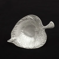 creative pure silver bodhi leaf tea tea funnel leakage filter net tea set tea court accessories household