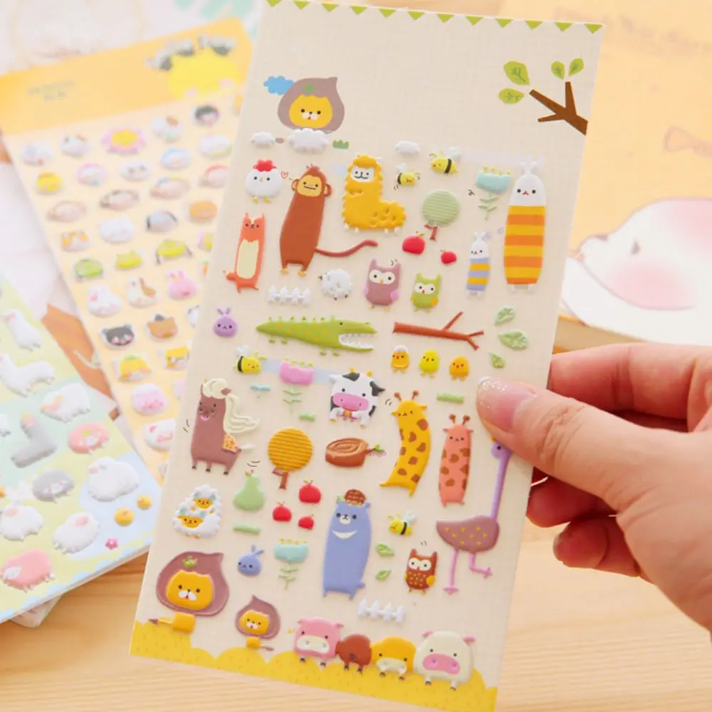 1 шт. животное Королевство зоопарк 3D пышные наклейки для детей DIY дневник альбом