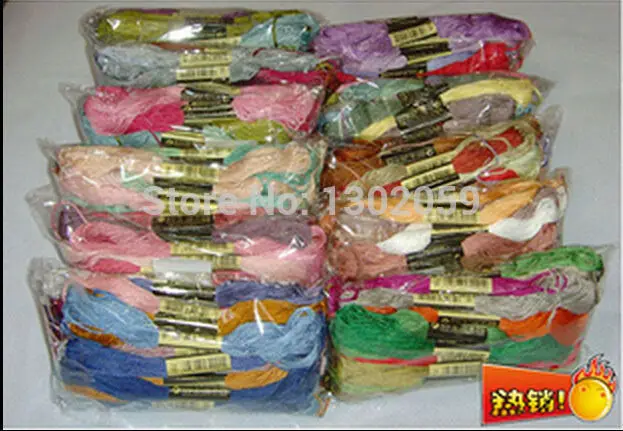 Магазин скидок нить для вышивки крестиком 447 шт. + 100 игл Выберите любой номер нити