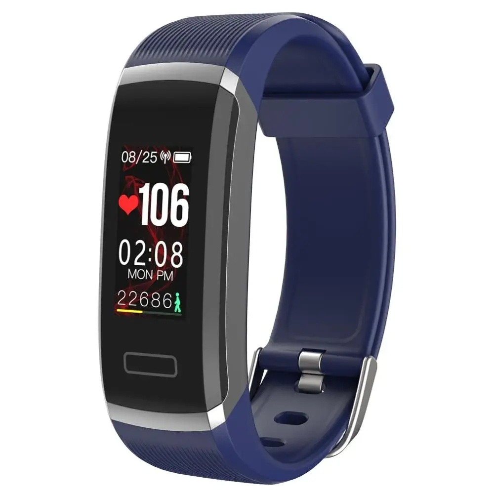 Wearpai GT101 умный Браслет пульсометр фитнес-трекер женский мужской спортивный умный Браслет Водонепроницаемый для ios android - Цвет: Blue