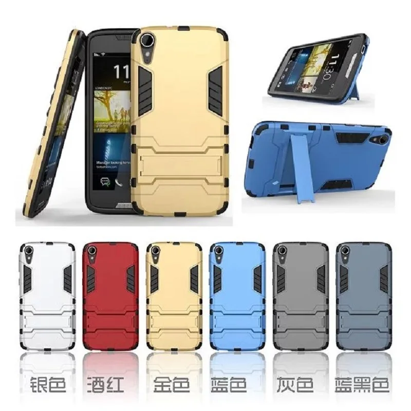 Для HTC Desire 828 железный человек броня чехол Гибридный подставка резины + PC