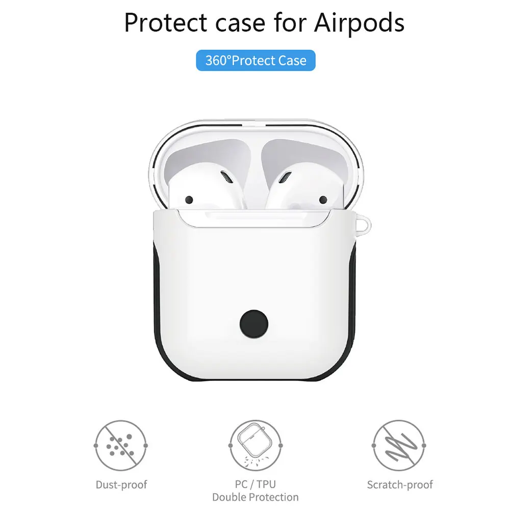 WIWU ТПУ/ПК беспроводной чехол для наушников для Airpods водонепроницаемый защитный чехол для Air Pods коробка для зарядки противоударный чехол для переноски