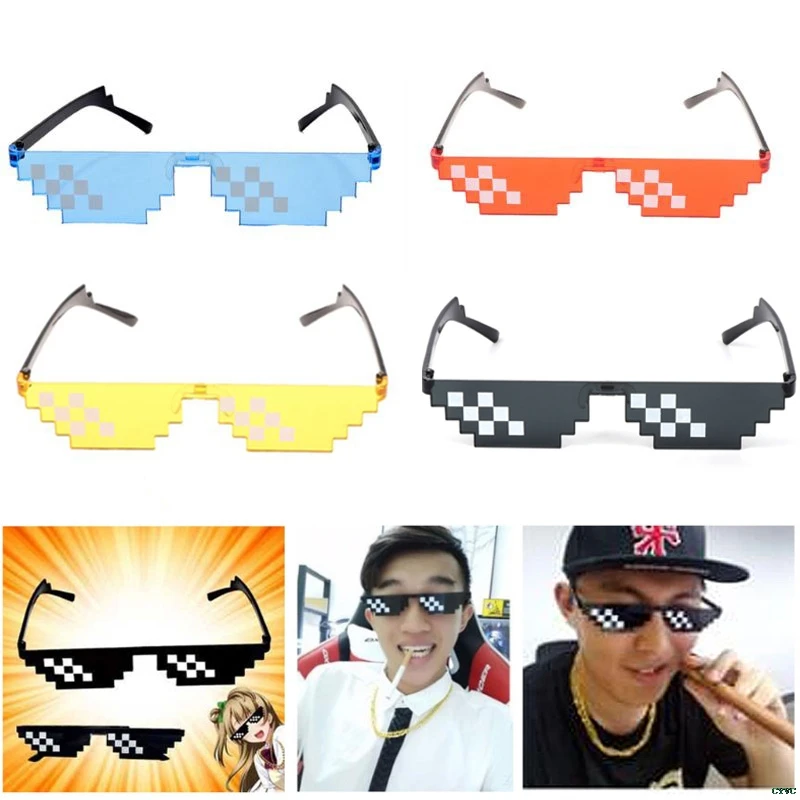 Очки солнцезащитные с мозаикой смешные черные унисекс | Игрушки и хобби