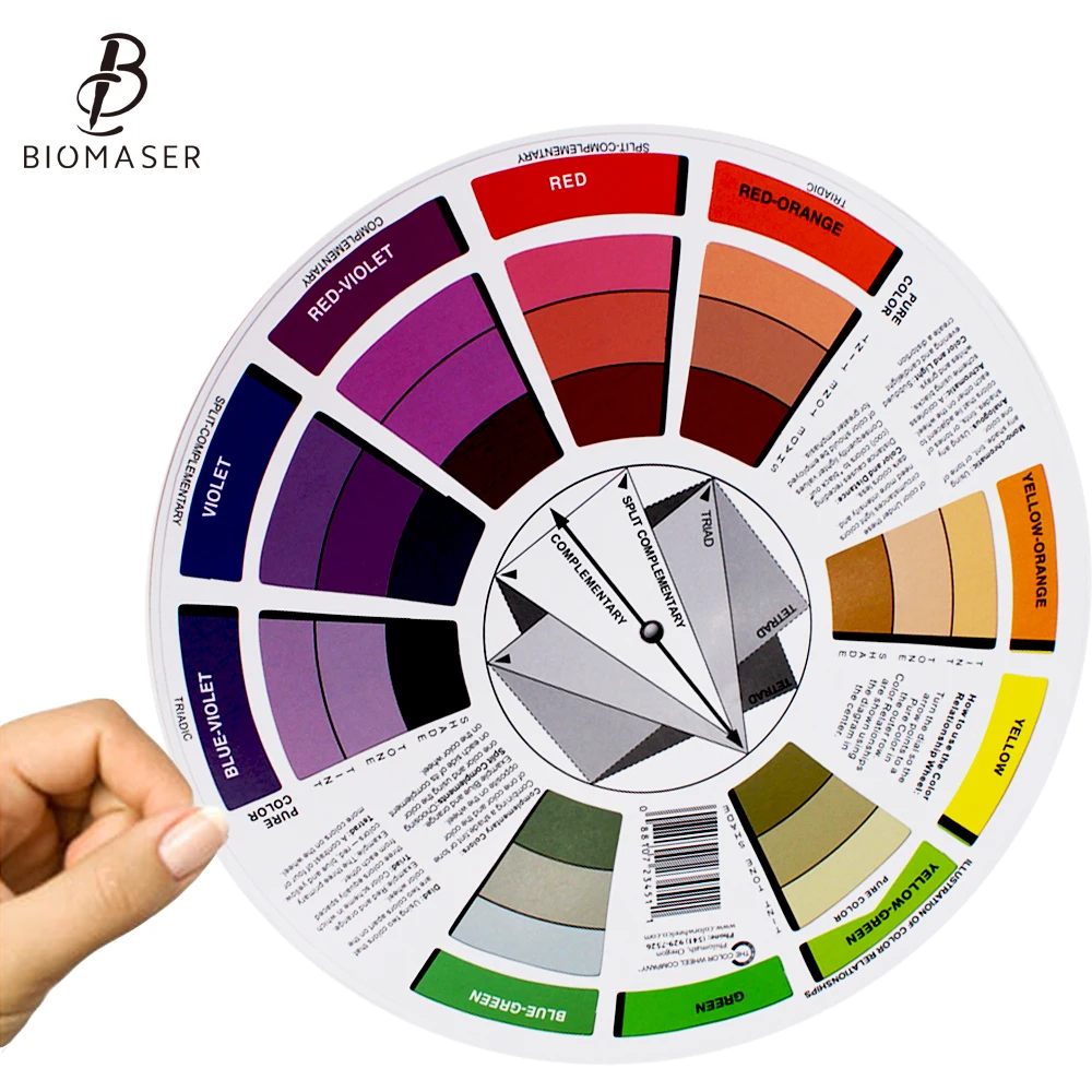 Татуаж пигмент цвет колесо микс круглый лак для ногтей гелевая палитра бумажная