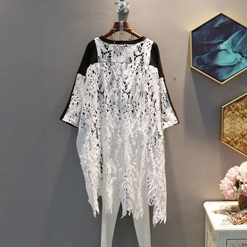 [XITAO] 2019 Новое Европейское повседневные свободные в стиле пэтчворк с коротким