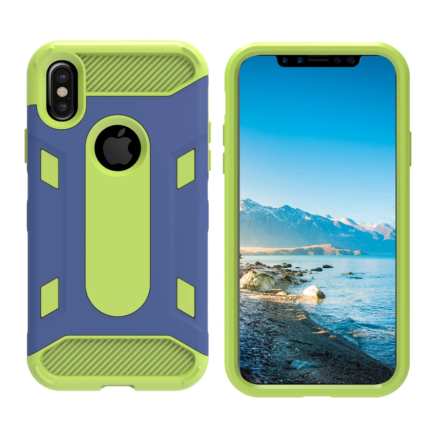 For iphone X case Three Layers Hybrid Rugged Shockproof Armor High Impact Defender Full-Body Protective Case Cover iPhone |