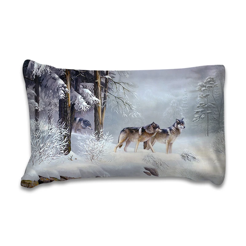 Снежный волк пододеяльник постельное белье Простыня Твин Полный queen King Размер 3 шт