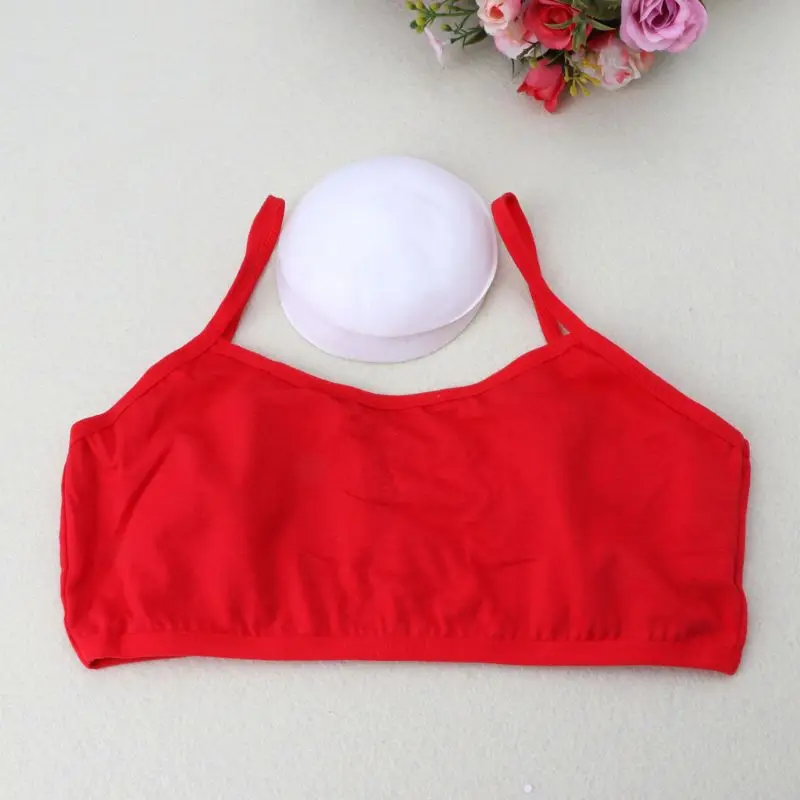 Хлопковые бюстгальтеры красного цвета для молодых девушек нижнее белье спорта