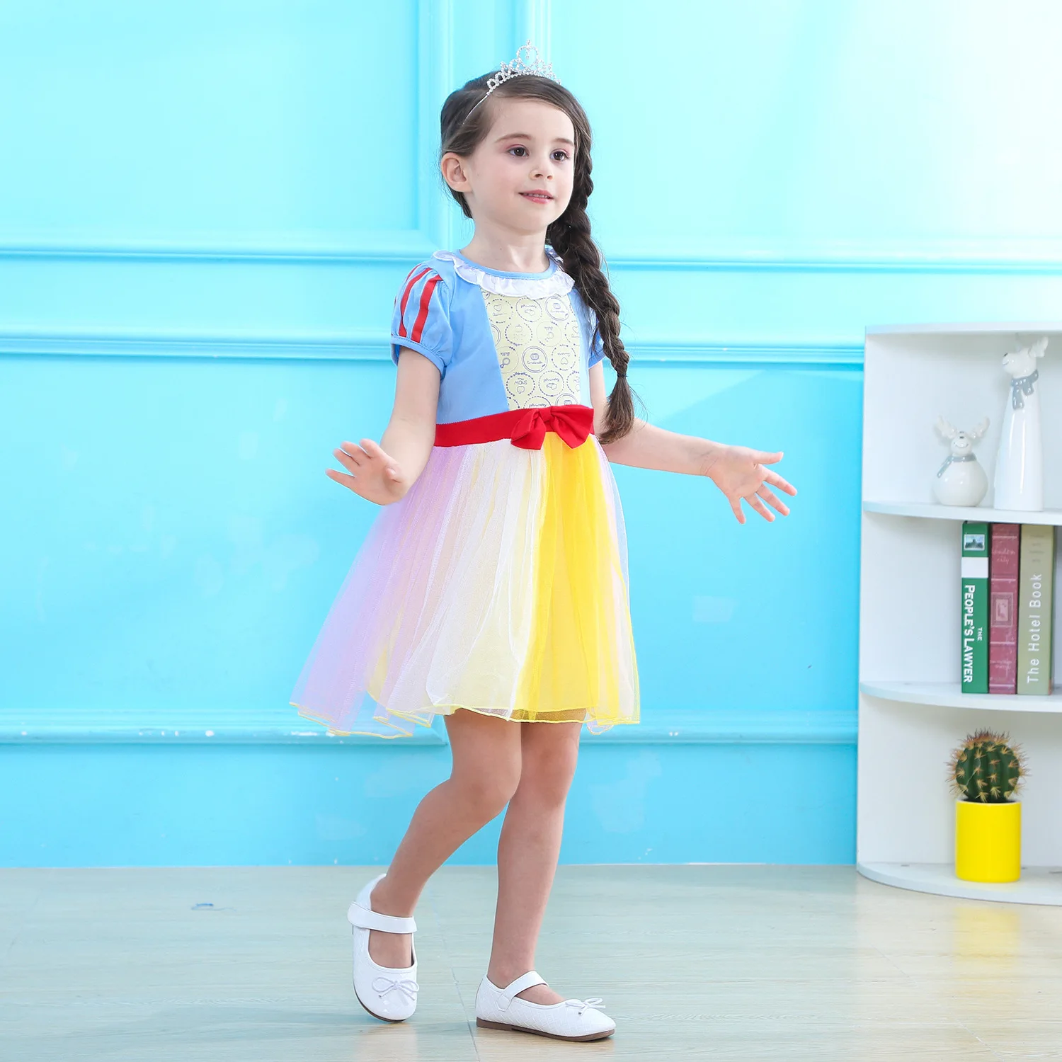 Party Dresses sleeves kids dresses for girls snow White Cosplay Princess Alice In Wonderland Halloween Costume Stage Show | Детская