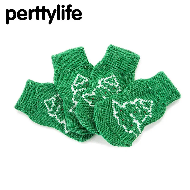 PERTTYLIFE внутри помещения зеленая Рождественская елка домашние носки для собак
