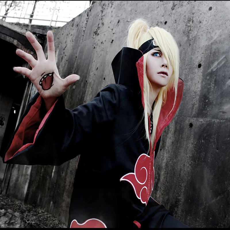 Аниме Костюм для косплея «Наруто» Akatsuk Uchiha Itachi Deidara Pein косплей плащ для хеллоуина, карнавала, Рождества вечерние Косплей