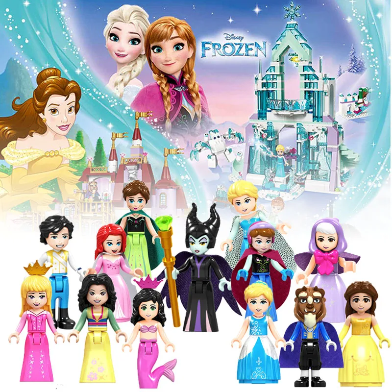 Сказочная принцесса город серия Золушка белый снег кукла Анна Playmobil Строительные блоки Друзья игрушки кирпичи для детей девочек