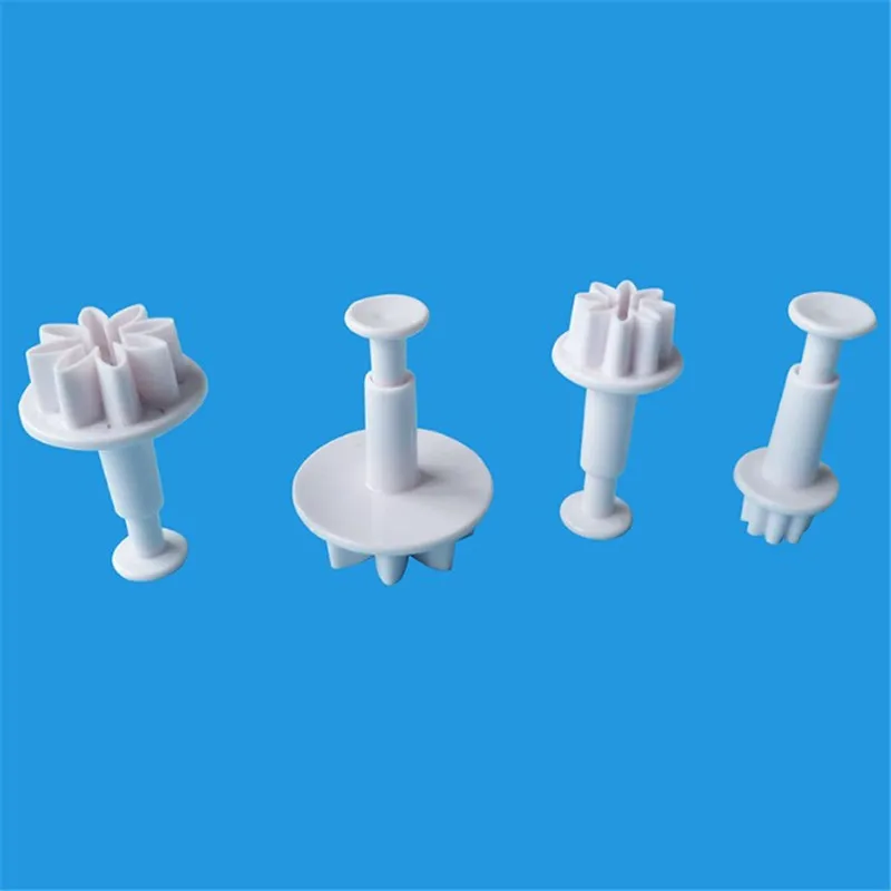 TTLIFE 4pcs Daisy Plunger Cookie Cutter Flower Plastic Baking Mold Fondant Cake Decorating DIY Tool Sugarcraft Biscuit Moulds | Дом и сад