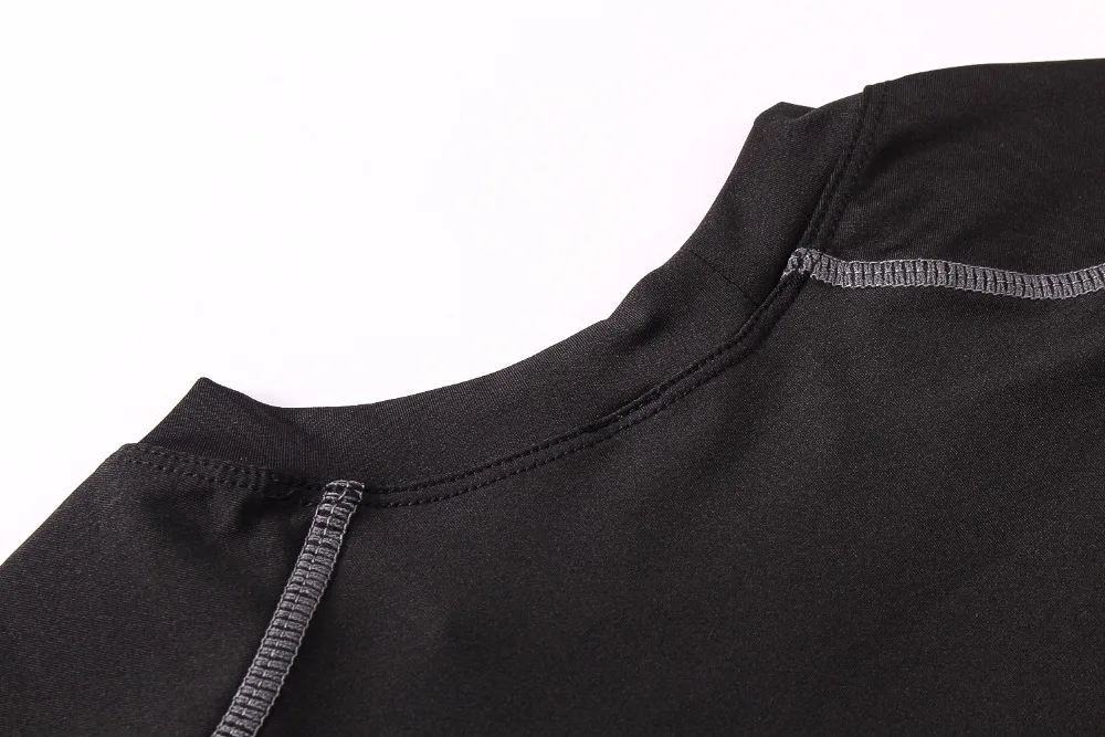 Мужские футболки для бега в тренажерном зале компрессионная футболка с длинным