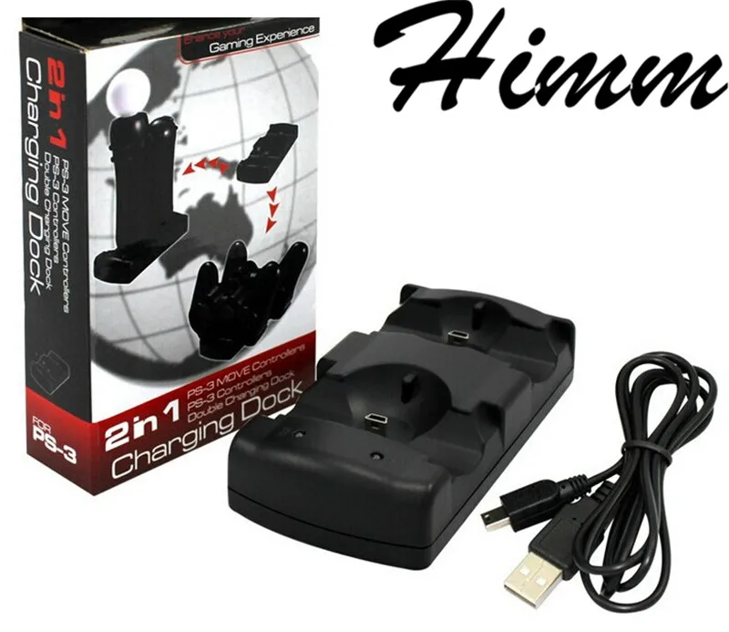 2 в 1 двойная зарядная док станция для PS 3 контроллера движения и 3|dock|dock charge |