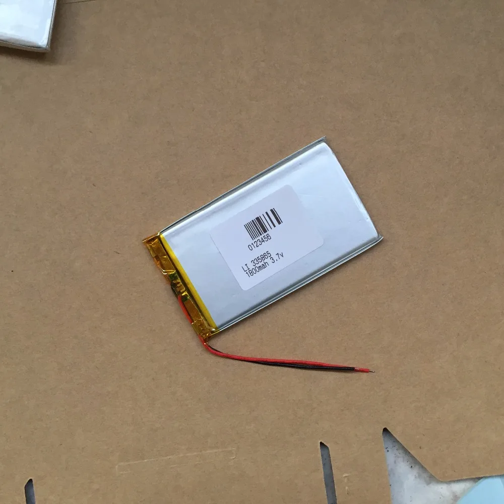 3.7 В 1800 мАч 335865 Литий-Полимерный Li-Po Аккумуляторная DIY Аккумулятор Для PAD GPS PSP Vedio
