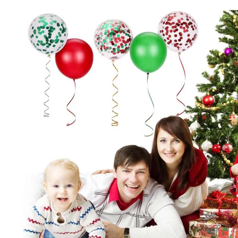 

8-Season Christmas Happy Birthday Red Green Round Confetti Mixed Colors Wedding Engagement Bride to Party Table Decoration