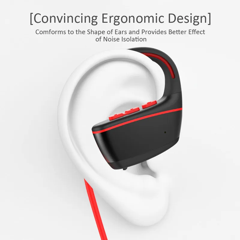 EARDECO IPX7 водонепроницаемые для плавания беспроводные наушники бас Bluetooth наушники спортивные наушники гарнитура с микрофоном