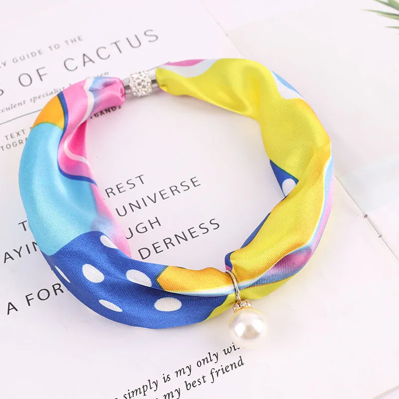 RUNMEIFA роскошное Брендовое акриловое ожерелье с кулоном шелковый шарф богемный