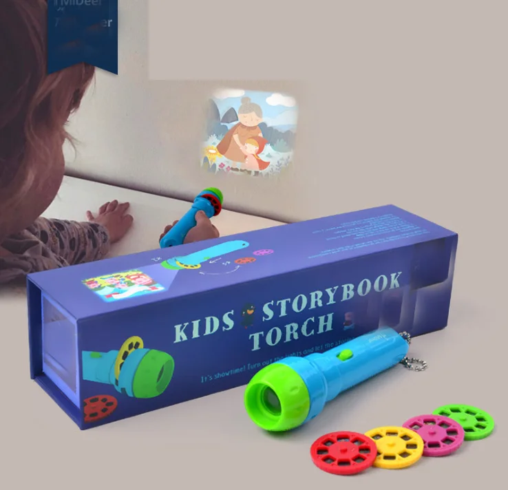 

Mini Projector Torch Educational Light-up Toys for Children Kids Develop Play Sleeping Stories Perform Set Child Gift Lamp led