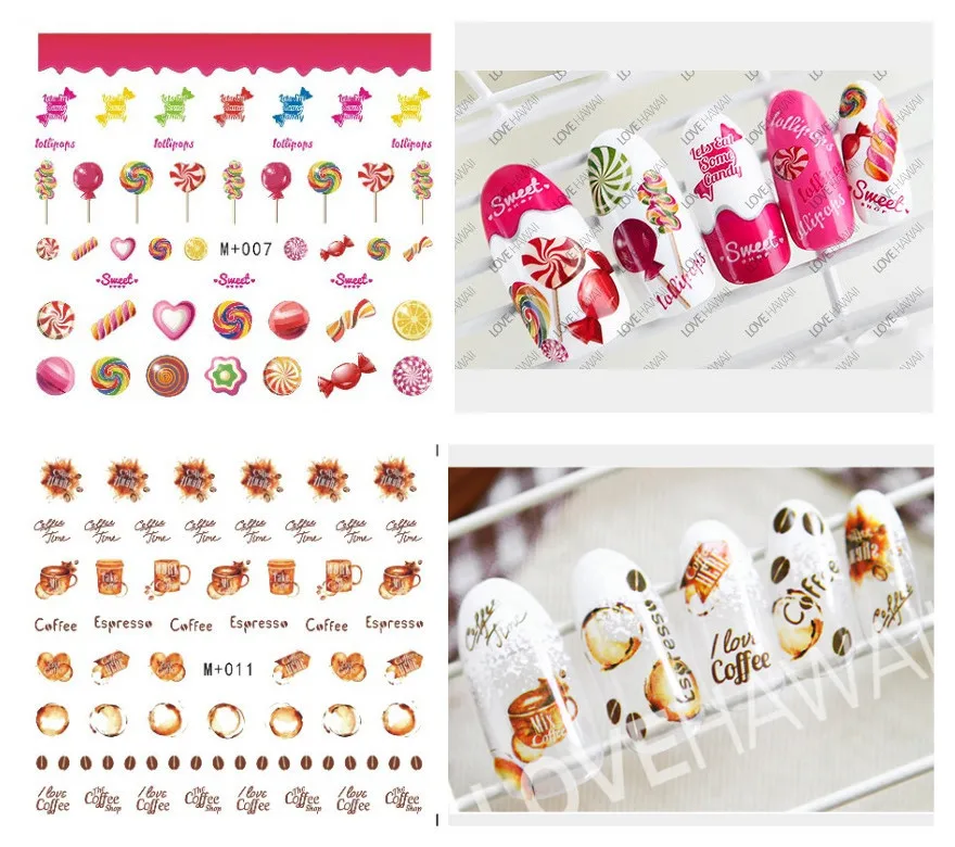 Милые детские Стикеры с 5 листами для девочек Кондитерские рисунками на торт кофе