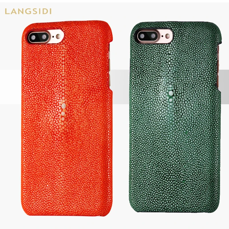 Роскошный кожаный чехол LANGSIDI для iphone X XR XS 11 pro MAX с жемчужинами и рыбками 8plus 6