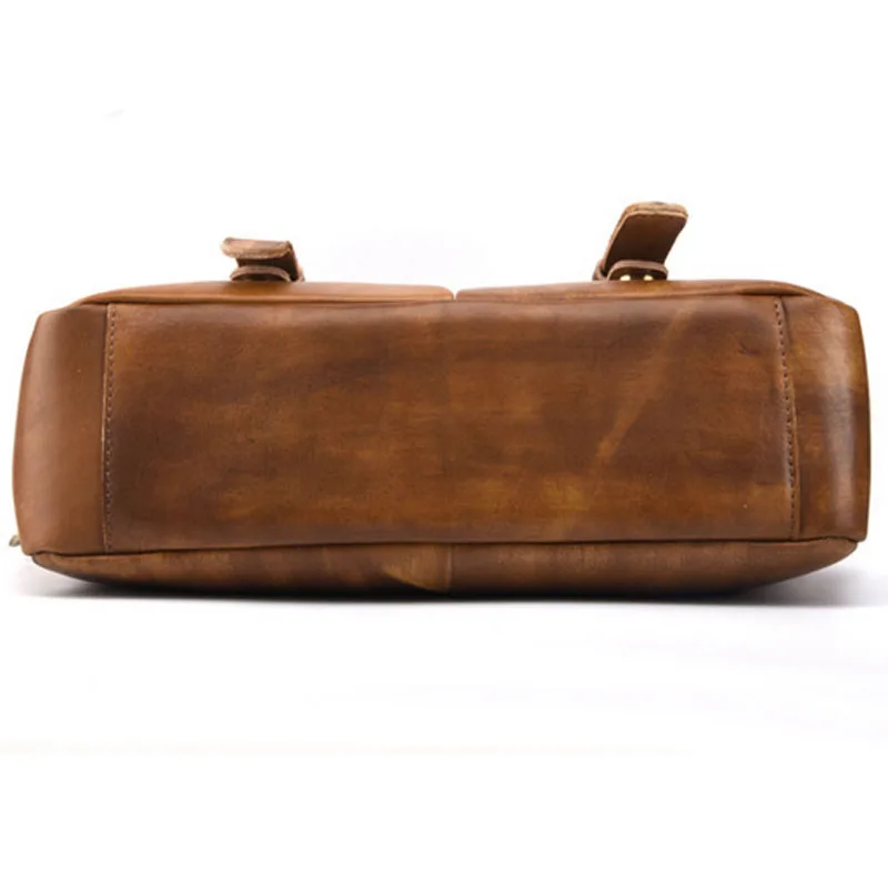 Сумка мессенджер мужская деловая винтажный дизайнерский саквояж на плечо из