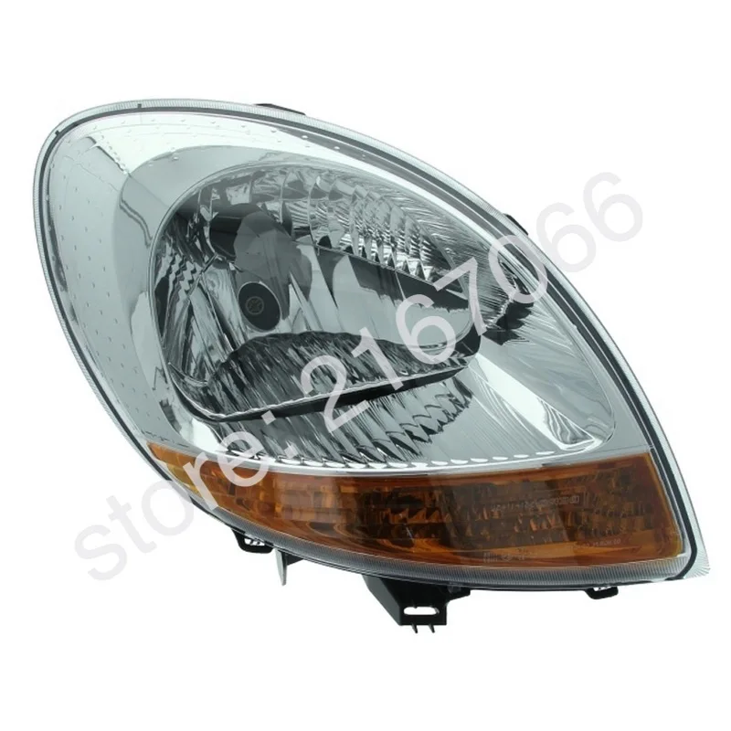 Фара правая для RENAULT KANGOO 2003 2004 2005 2006 2007 пассажирская сторона хром желтый боковой