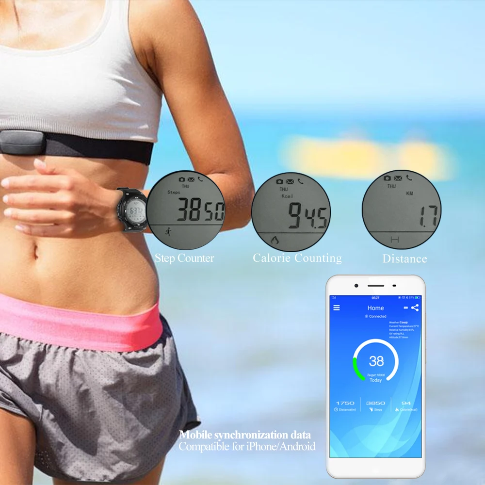 Смарт часы TimeOwner S3 IP68 Водонепроницаемые для плавания шагомер напоминание о