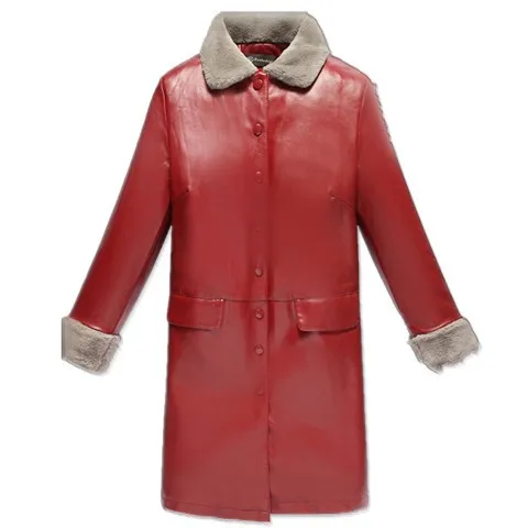 Casaco Feminino куртка из искусственной кожи с искусственным мехом и замшевой