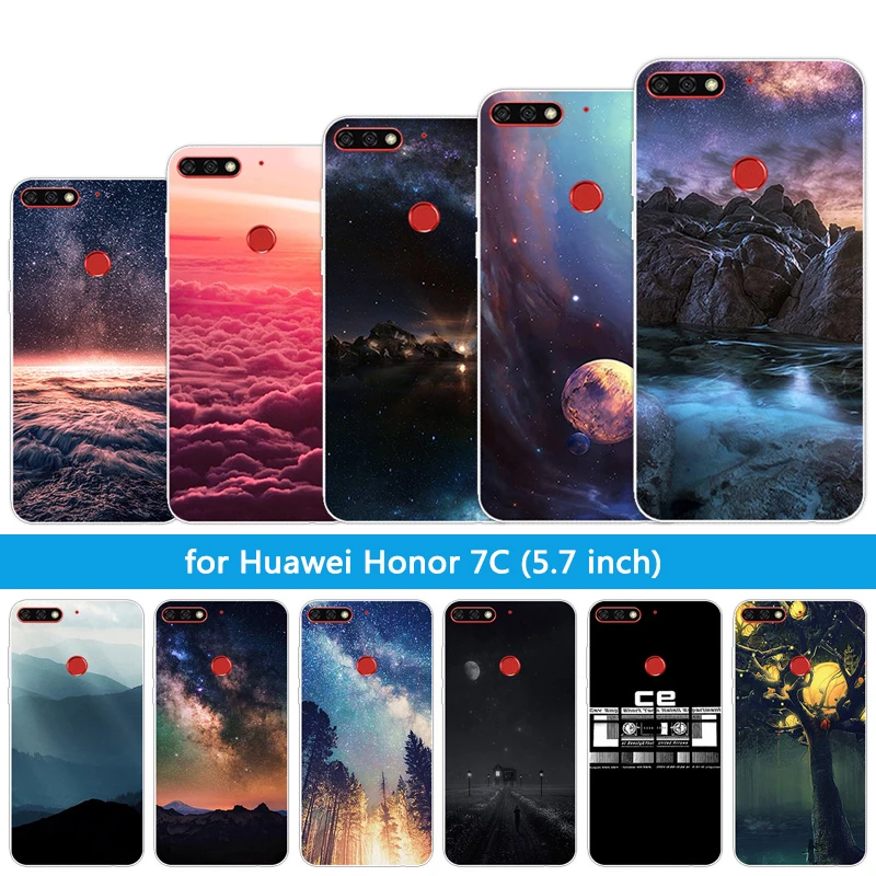 Для Huawei Honor 7C Aum-L41 Ультратонкий чехол для телефона прозрачный край мягкий TPU 5 7