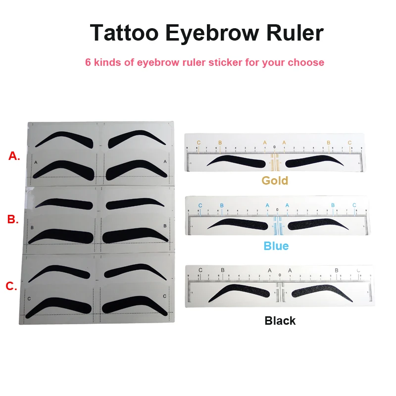 Одноразовая микроблейдинг линейка для бровей стикер профессиональные