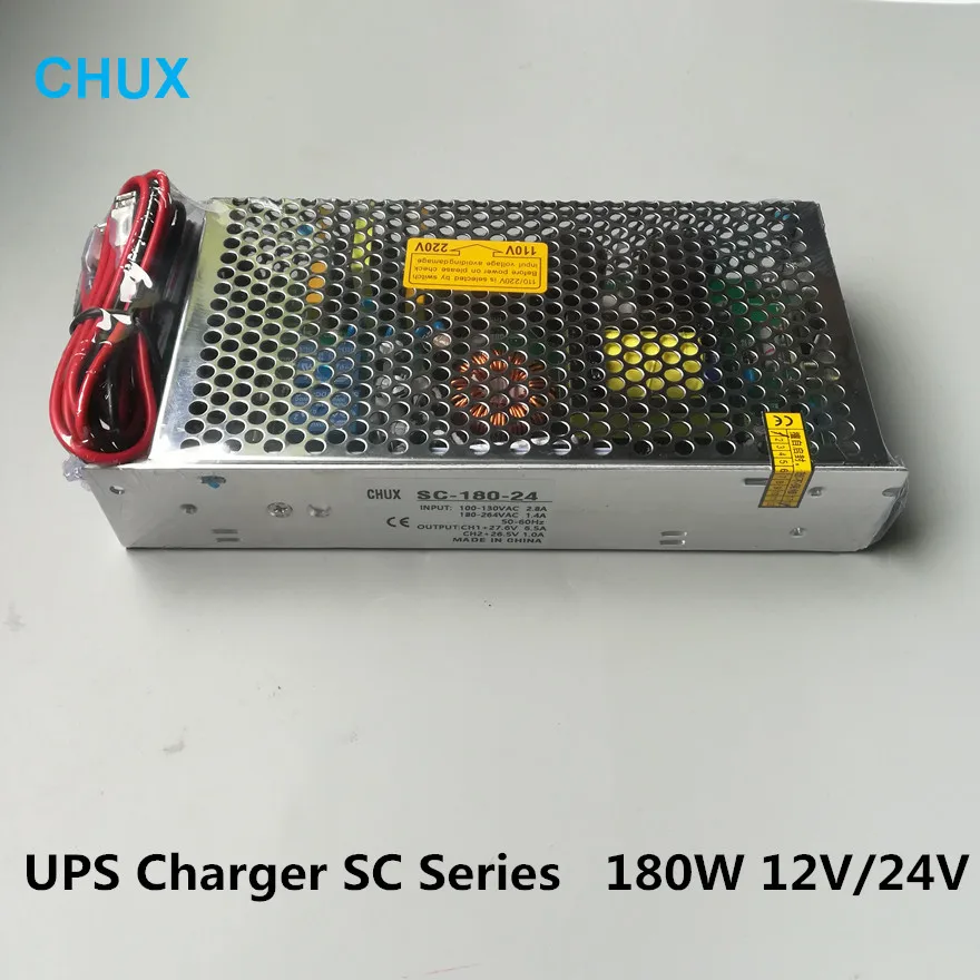 Comutação da Fonte de Alimentação 12v 24v Monitor Universal ac dc 13.5a Ups Carga Função Entrada 110 220v Carregador de Bateria Sc180w 180w Fonte de alimentação de comutação
