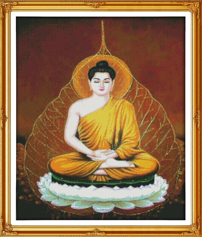 Шакьямуни Буддизм вера diy живопись Счетный Печать на холсте DMC 11CT 14CT китайские
