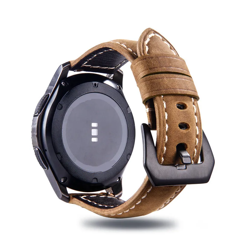 22 мм сменный ремешок из натуральной кожи для Samsung Gear S3 Frontier/Classic SM R760 и Moto 360 2nd Gen 46