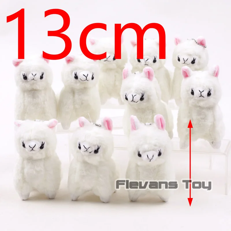 Kawaii плюшевая игрушка Альпака игрушки милые Llama Alpacasso мягкие игрушки Японские животные Альпака куклы дети подарок 10 шт./партия - Цвет: Белый