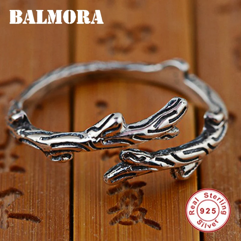 BALMORA 100% Настоящее серебро 925 пробы Открытые Кольца для женщин и мужчин подарок
