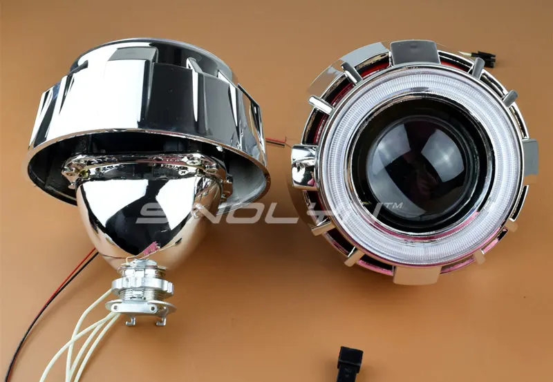 Sinolyn H7 H4 Фары линзы биксенон полный комплект Двойной ангельские глазки HID проектор линзы для автомобилей Аксессуары тюнинг использование H1 ксенон