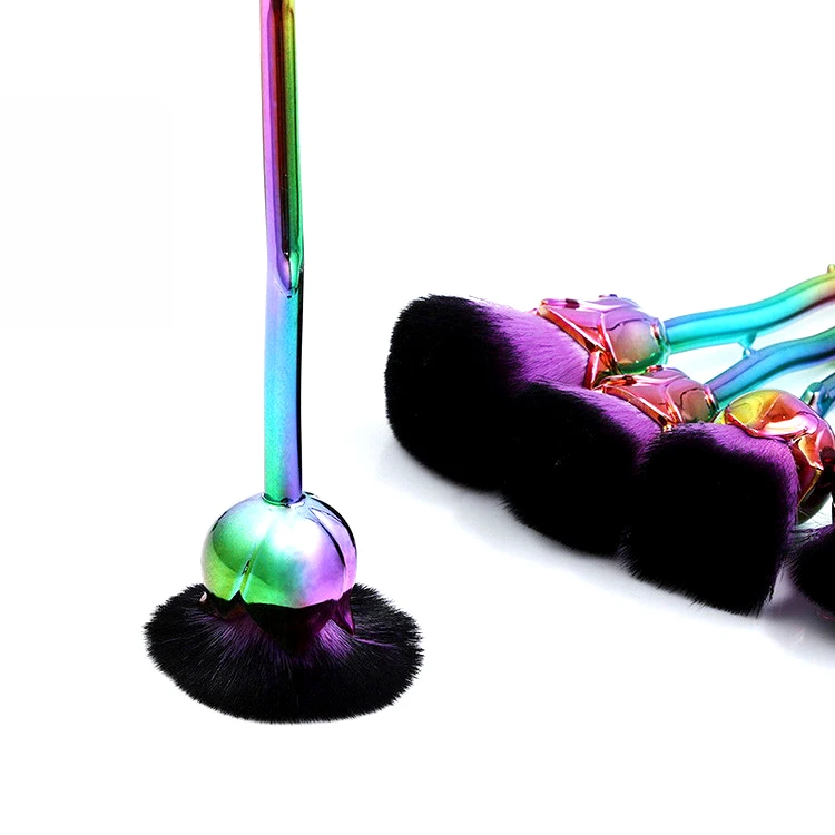 Professional 6pcs Rose Flower Makeup Brush Sets Pink Purple Easy to Foundation Powder Brushes Lots Cosmetic Tools | Красота и