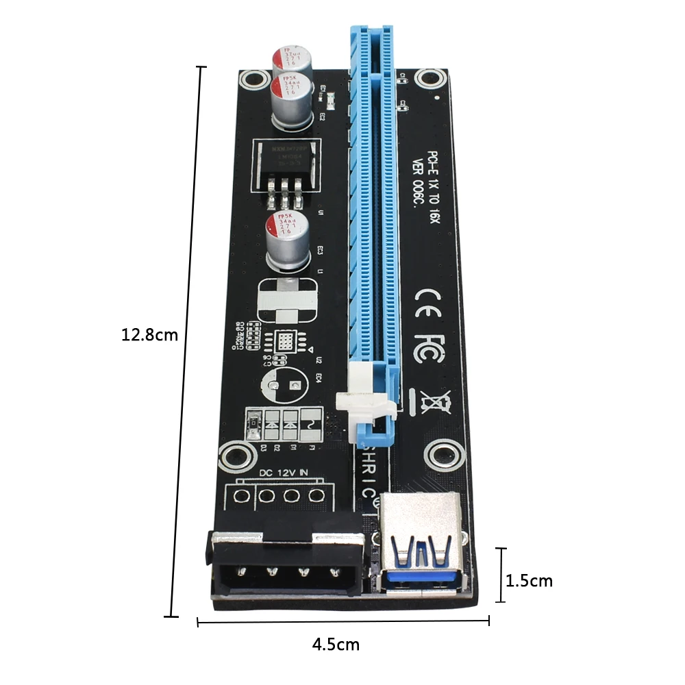 TISHRIC 2018 PCIE PCI E Express Riser Card 1x к 16x USB 3 0 SATA 4Pin IDE Molex адаптер питания для майнинга Bitcion Miner|