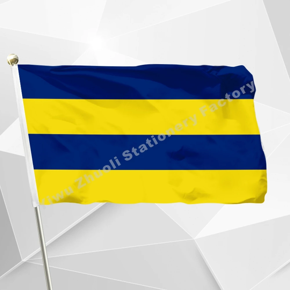 Голландский Флаг Leeuwarden 150X90 см(3x5FT) 120 г 100d полиэстер двойной сшитый высокого качества баннер