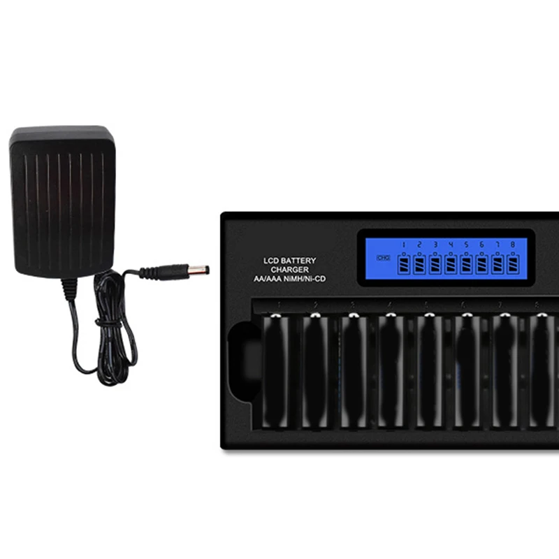 16 слотов ЖК-дисплей умный аккумулятор быстрое зарядное устройство Множественная