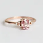ROMAD обручальные кольца с розовым кубическим цирконием для женщин, обручальное кольцо из розового золота, подарок для девушки и подруги, романтическое ювелирное изделие, R4